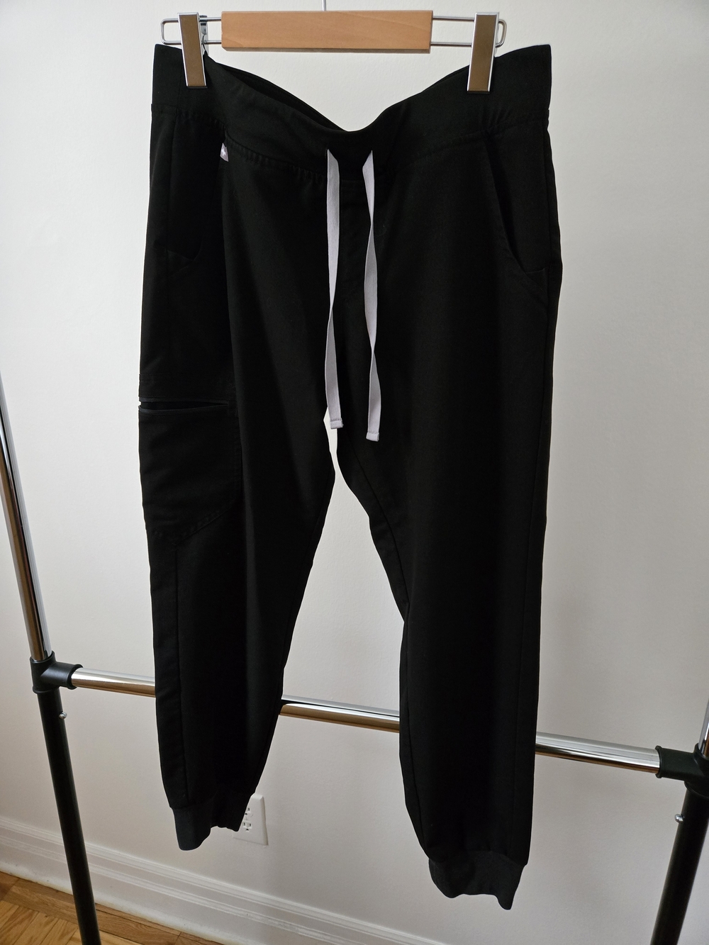Figs Black Jogger Uniform Pants with Grey Drawstring